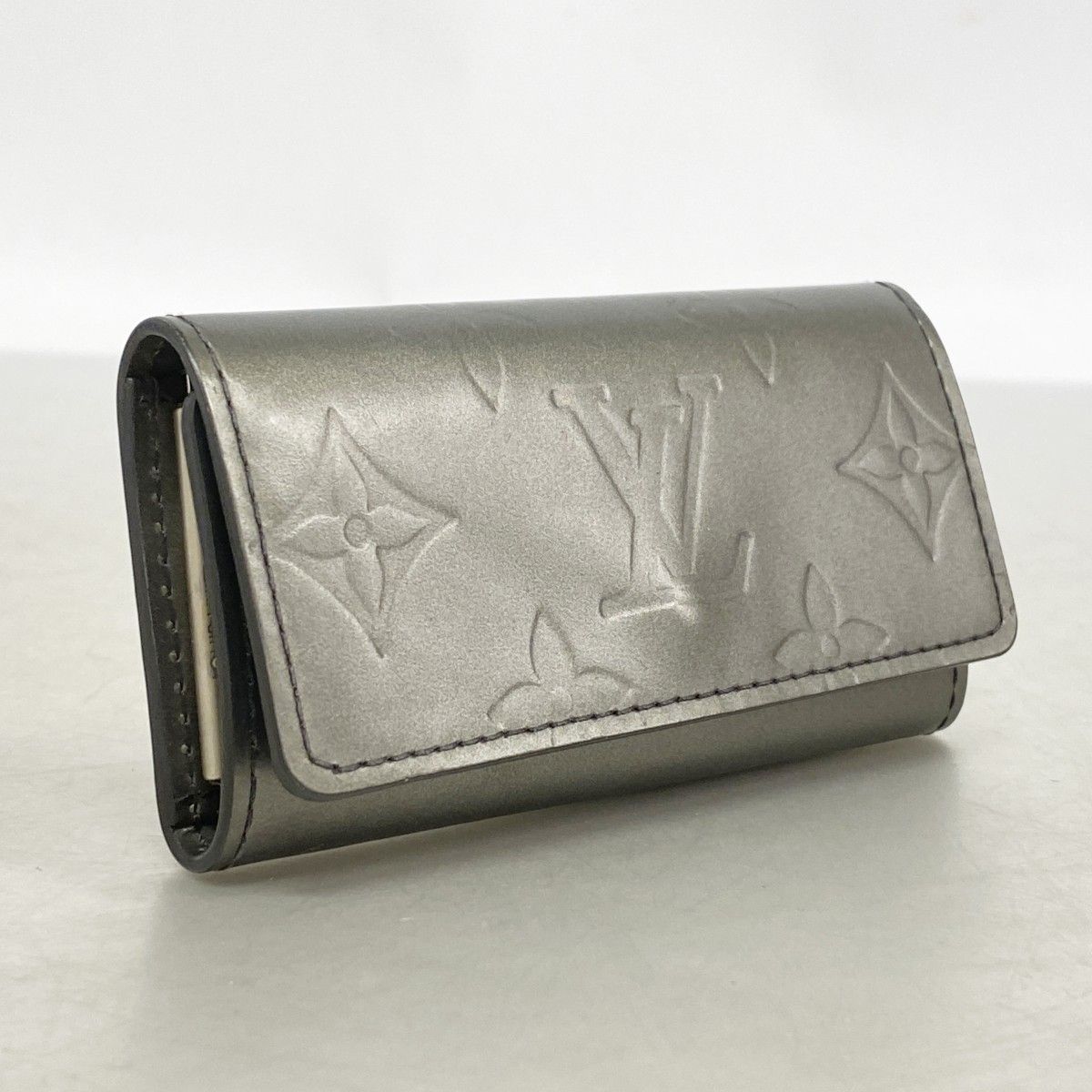 Louis Vuitton Key Case Monogram Matte Multicles 4 Noir Key Holder — view 2