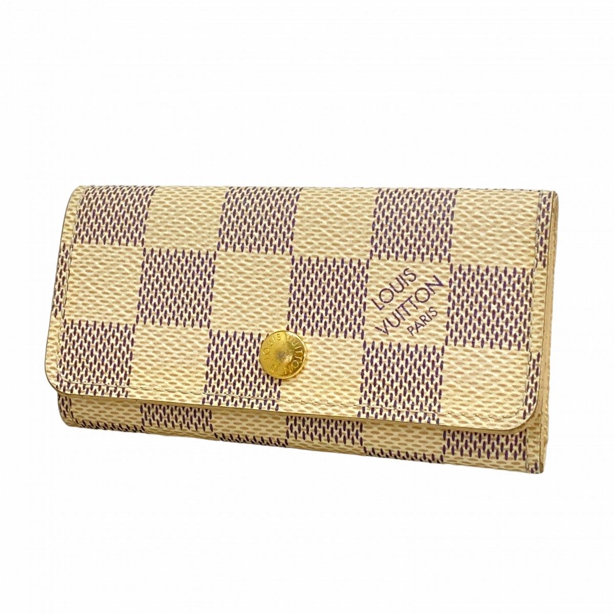 Louis Vuitton Key Case Damier Azur Multicles 4 White Key Holder