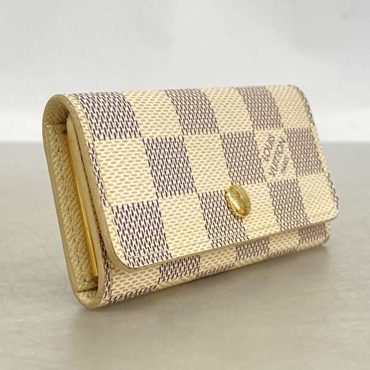 Louis Vuitton Key Case Damier Azur Multicles 4 White Key Holder — view 2