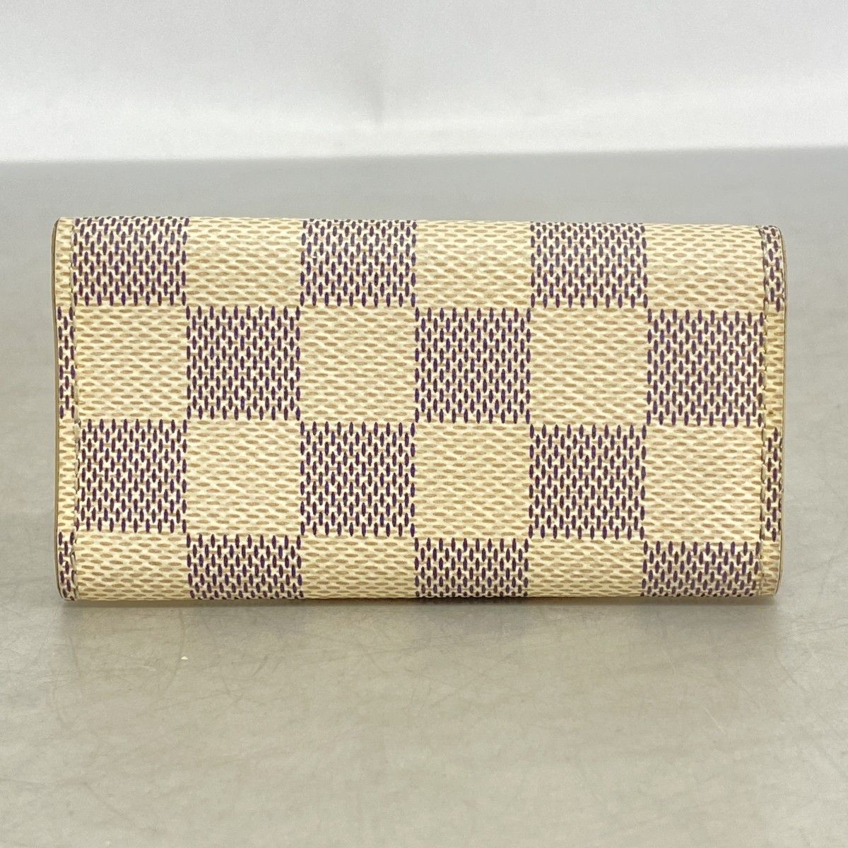 Louis Vuitton Key Case Damier Azur Multicles 4 White Key Holder — view 8