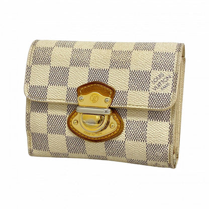 Louis Vuitton Trifold Wallet Damier Azur Portefeuille Joy White