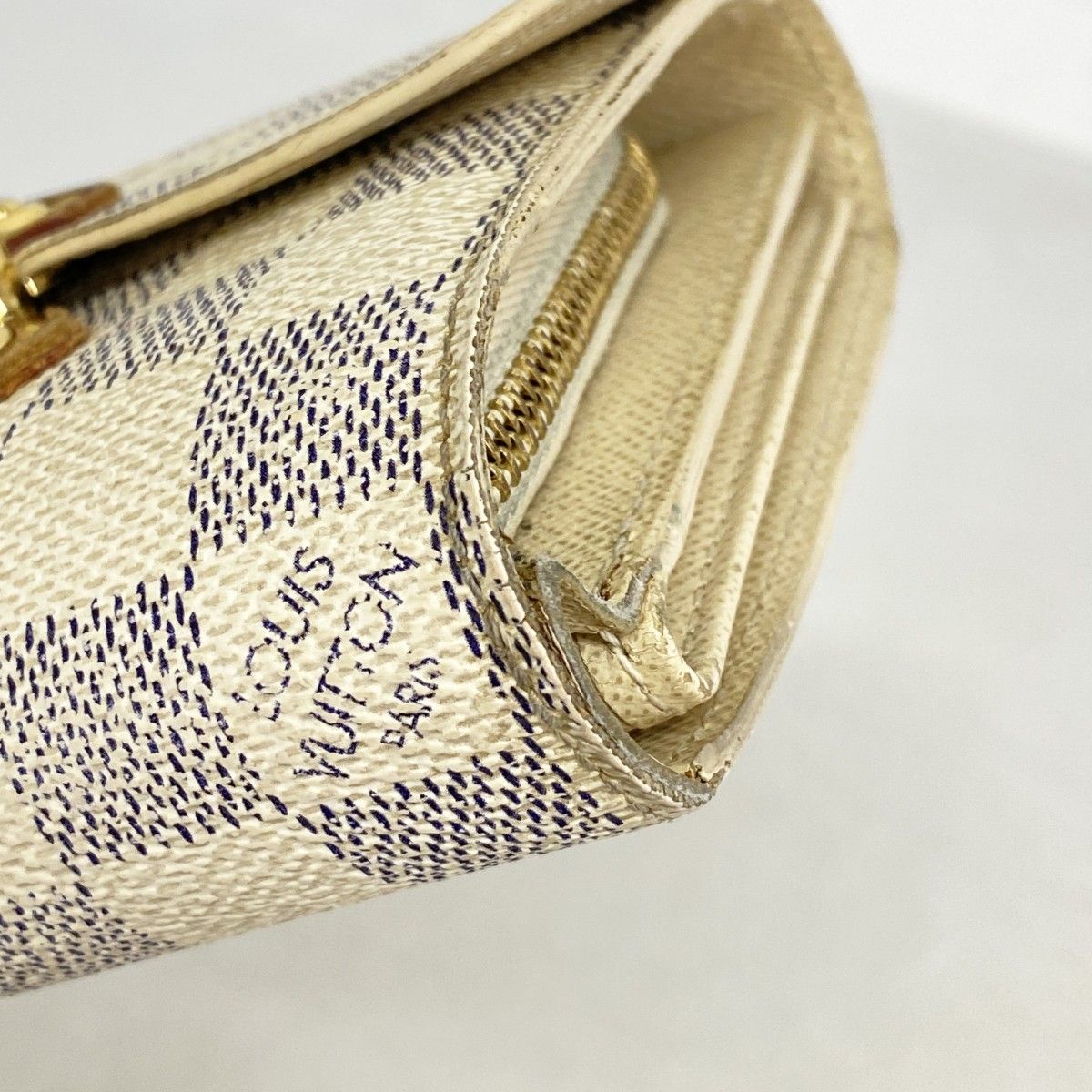 Louis Vuitton Trifold Wallet Damier Azur Portefeuille Joy White — view 6