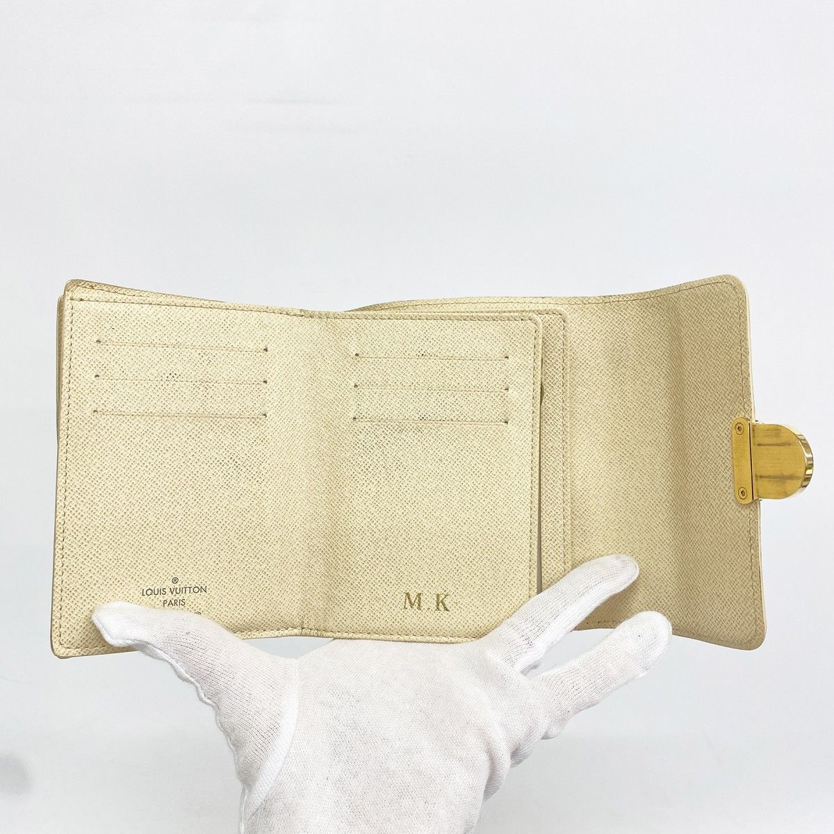 Louis Vuitton Trifold Wallet Damier Azur Portefeuille Joy White — view 3