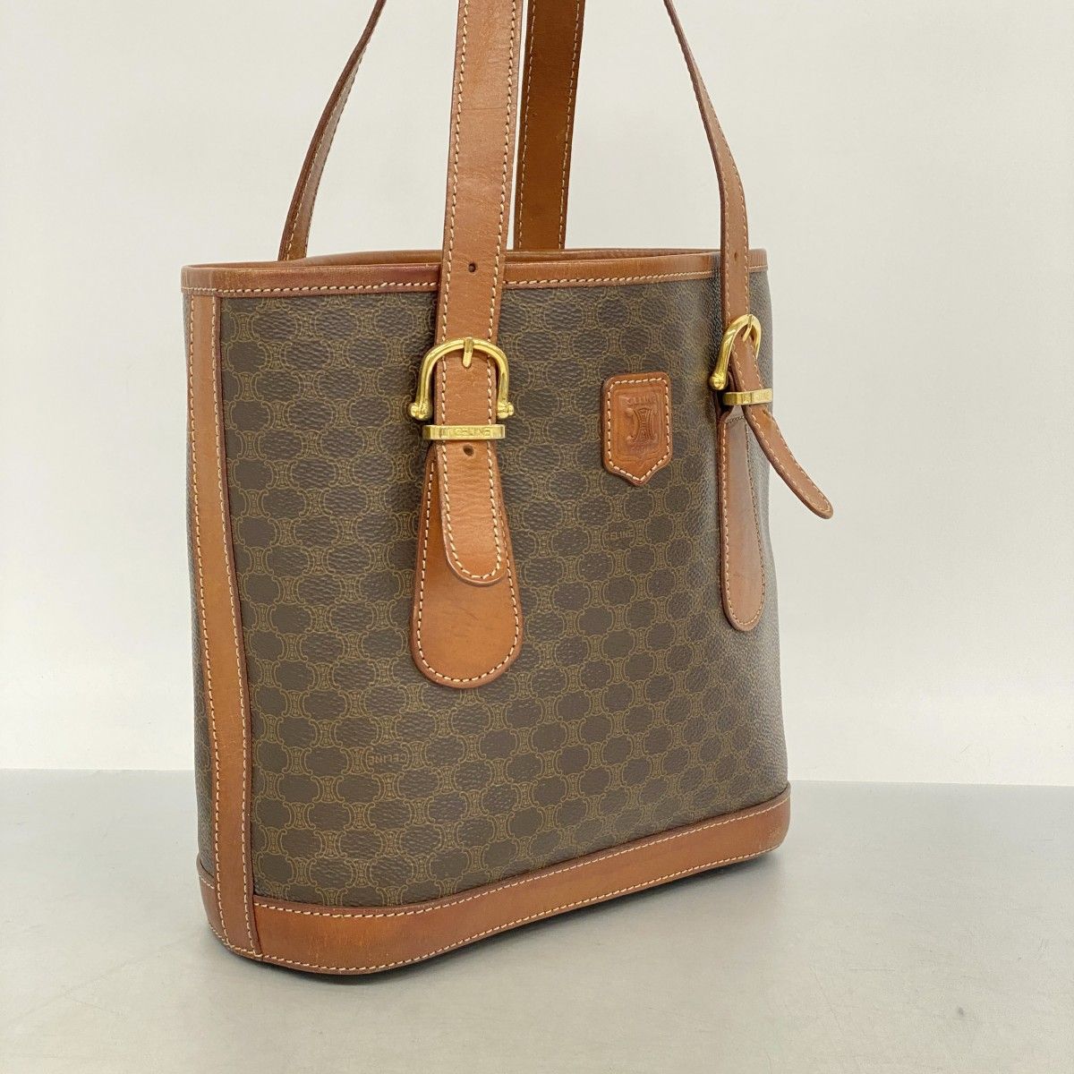 Celine Tote Macadam Brown Gold — view 2