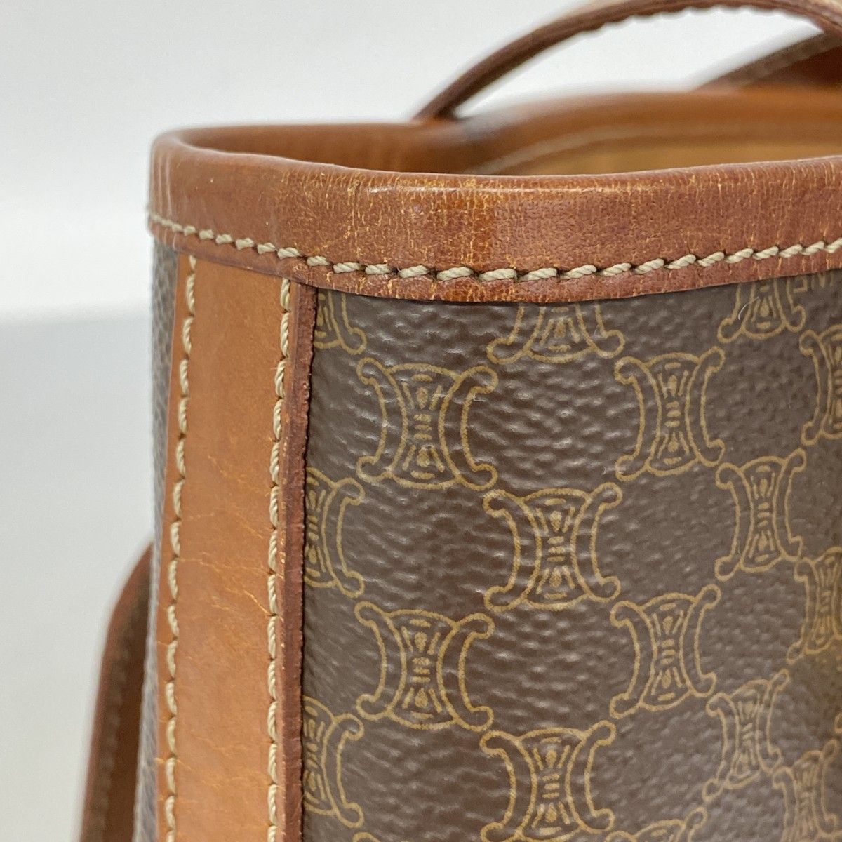 Celine Tote Macadam Brown Gold — view 7