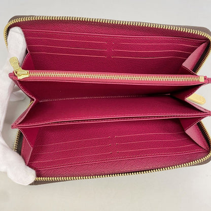 Louis Vuitton Wallet Monogram Zippy Brown Fuchsia Pink — view 3