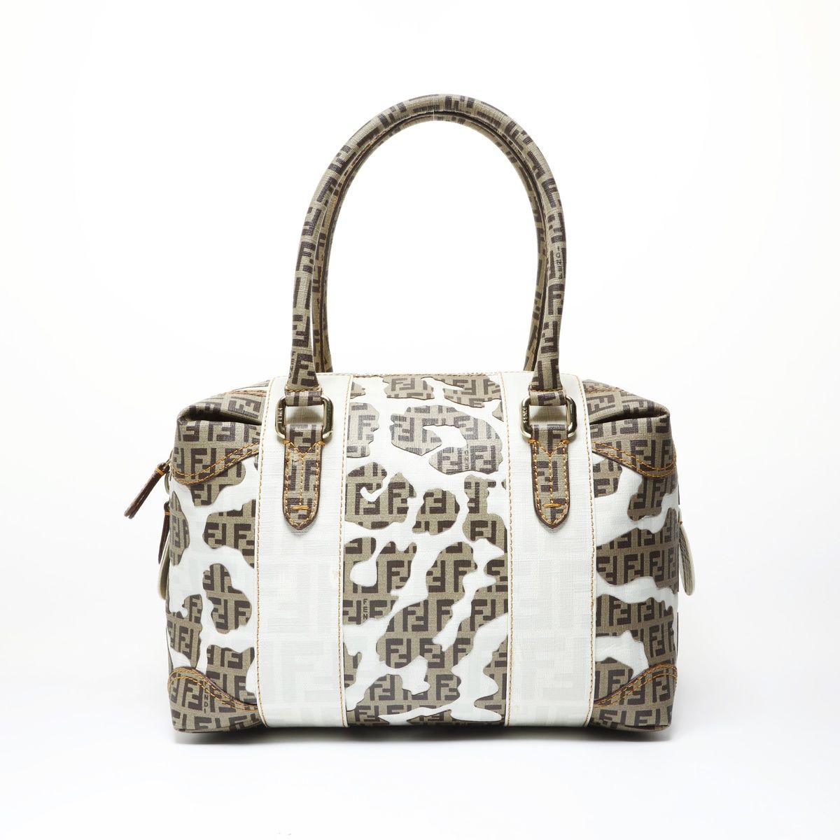 Fendi Handbag Zucca Leopard Print