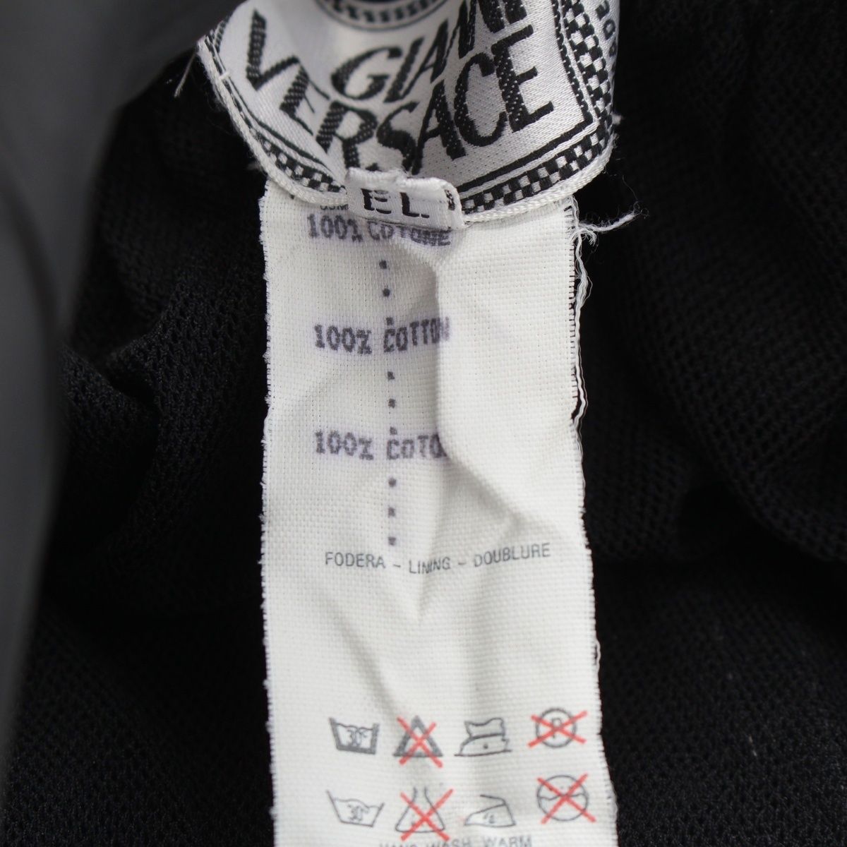 Versace Gianni Cotton Logo Gold Button Pants Half Black 52 — view 9