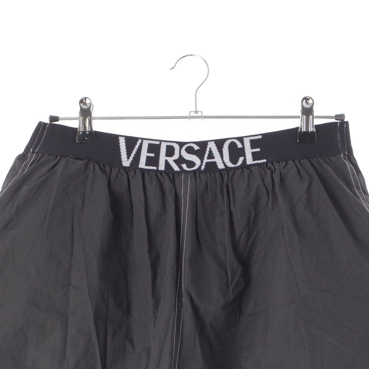 Versace Gianni Cotton Logo Gold Button Pants Half Black 52 — view 3