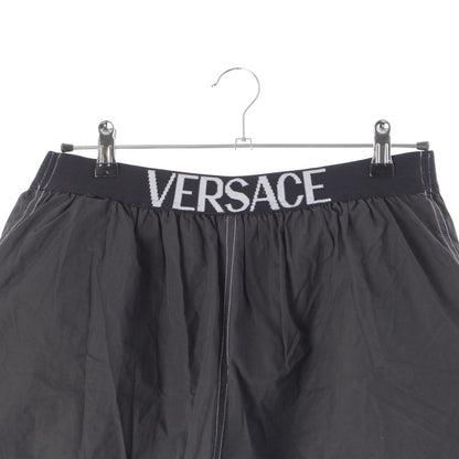 Versace Gianni Cotton Logo Gold Button Pants Half Black 52 — view 3