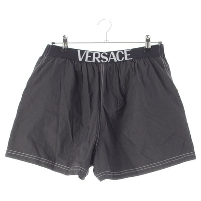 Versace Gianni Cotton Logo Gold Button Pants Half Black 52