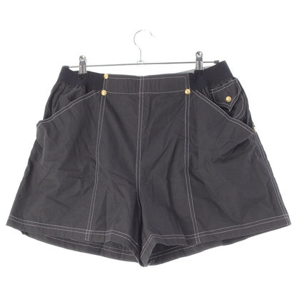 Versace Gianni Cotton Logo Gold Button Pants Half Black 52 — view 2
