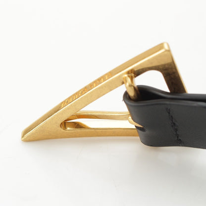 Bottega Veneta Leather Triangle Belt Black 80 cm — view 5