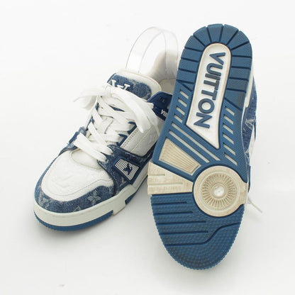 Louis Vuitton LV Denim Leather Low Cut Sneakers Blue — view 5