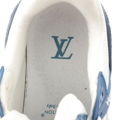 Louis Vuitton LV Denim Leather Low Cut Sneakers Blue — view 7