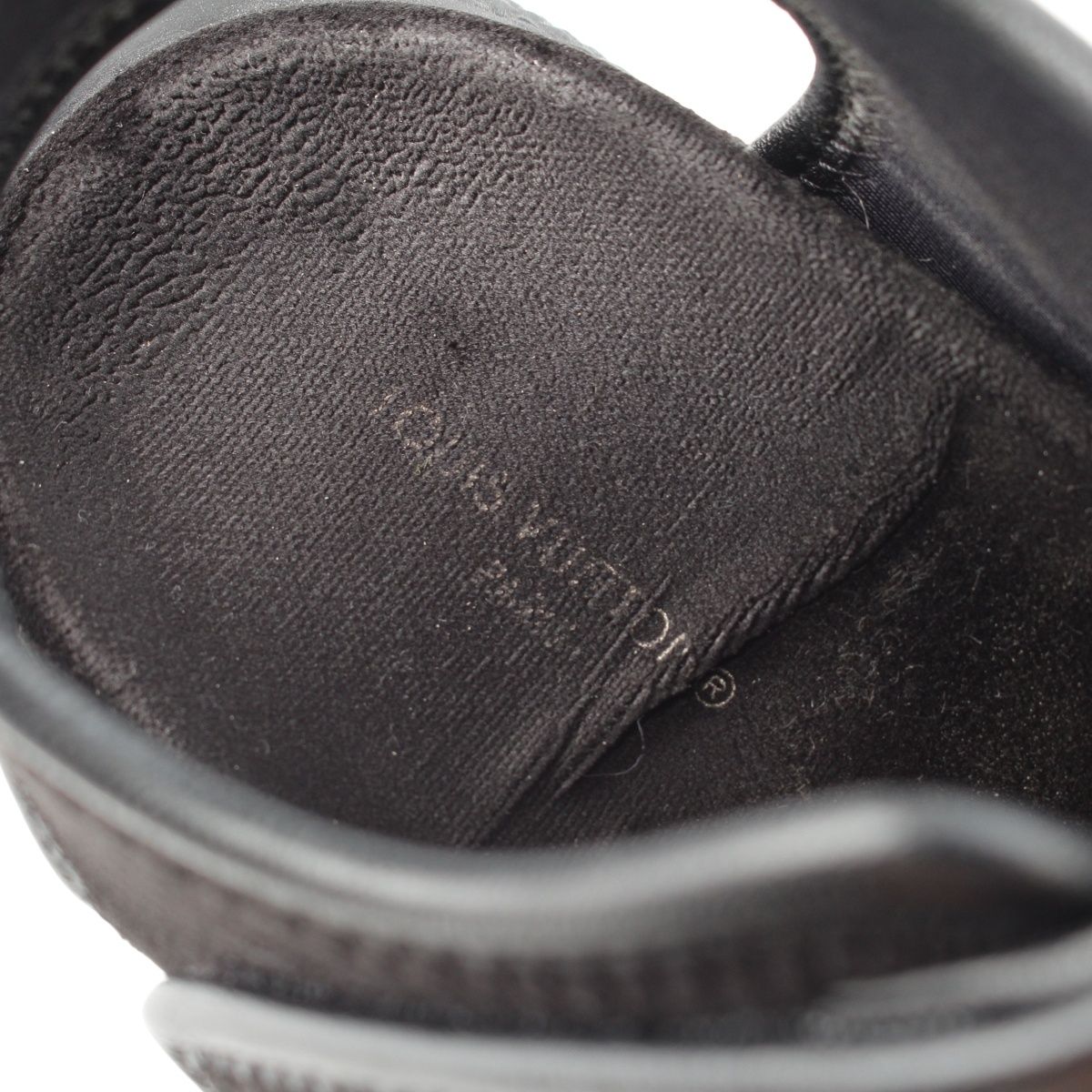 Louis Vuitton LV Arclite Line Velvet Leather Monogram Sandals Black — view 7