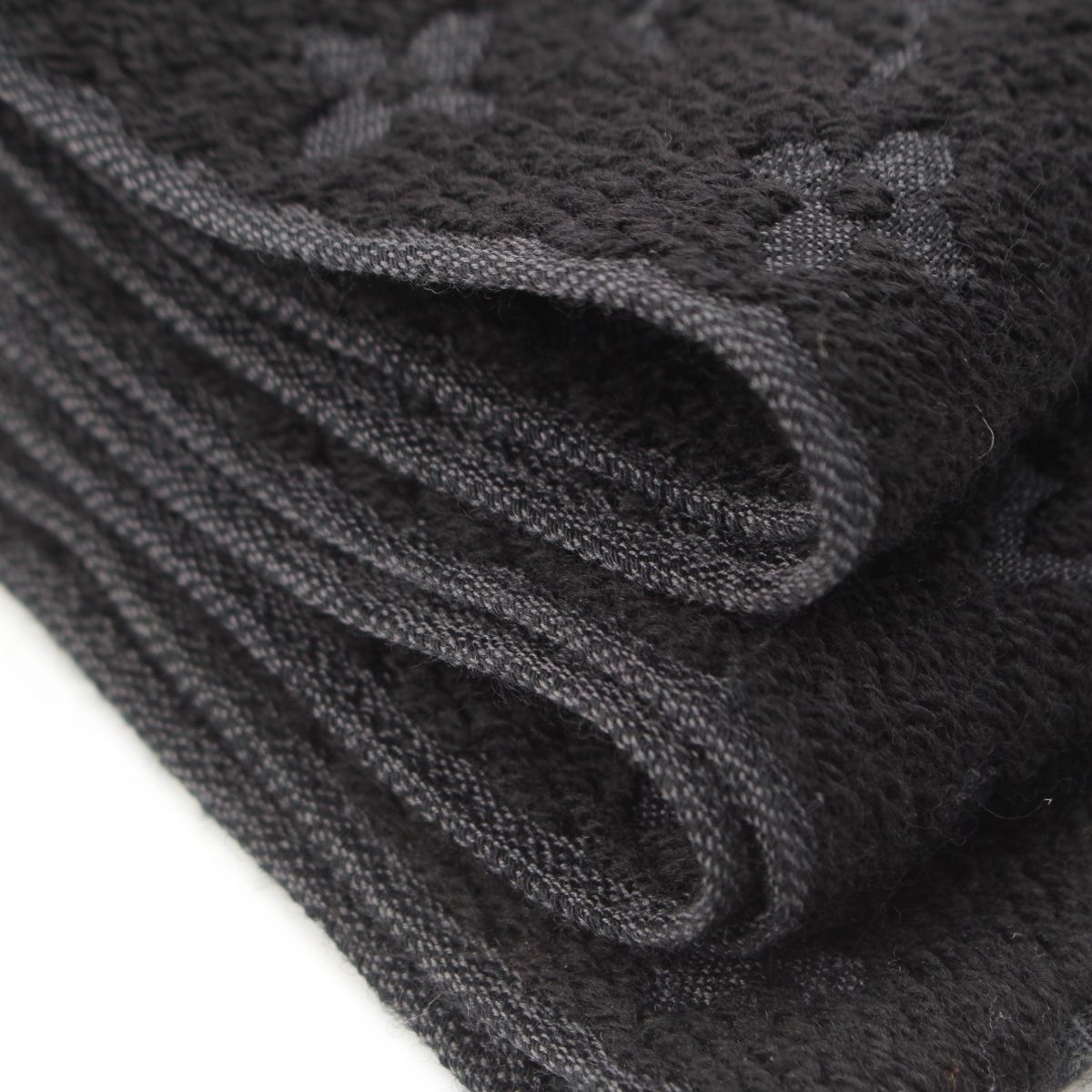 Louis Vuitton Monogram Wool Echarpe Scarf Black — view 9