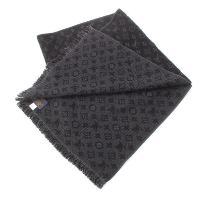 Louis Vuitton Monogram Wool Echarpe Scarf Black — view 2