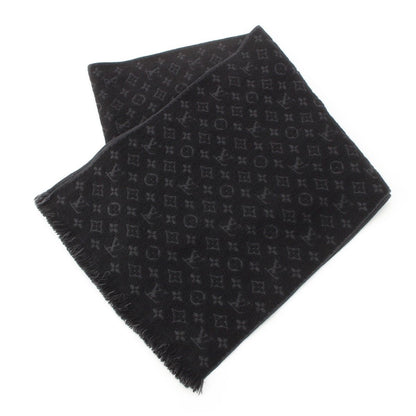 Louis Vuitton Monogram Wool Echarpe Scarf Black