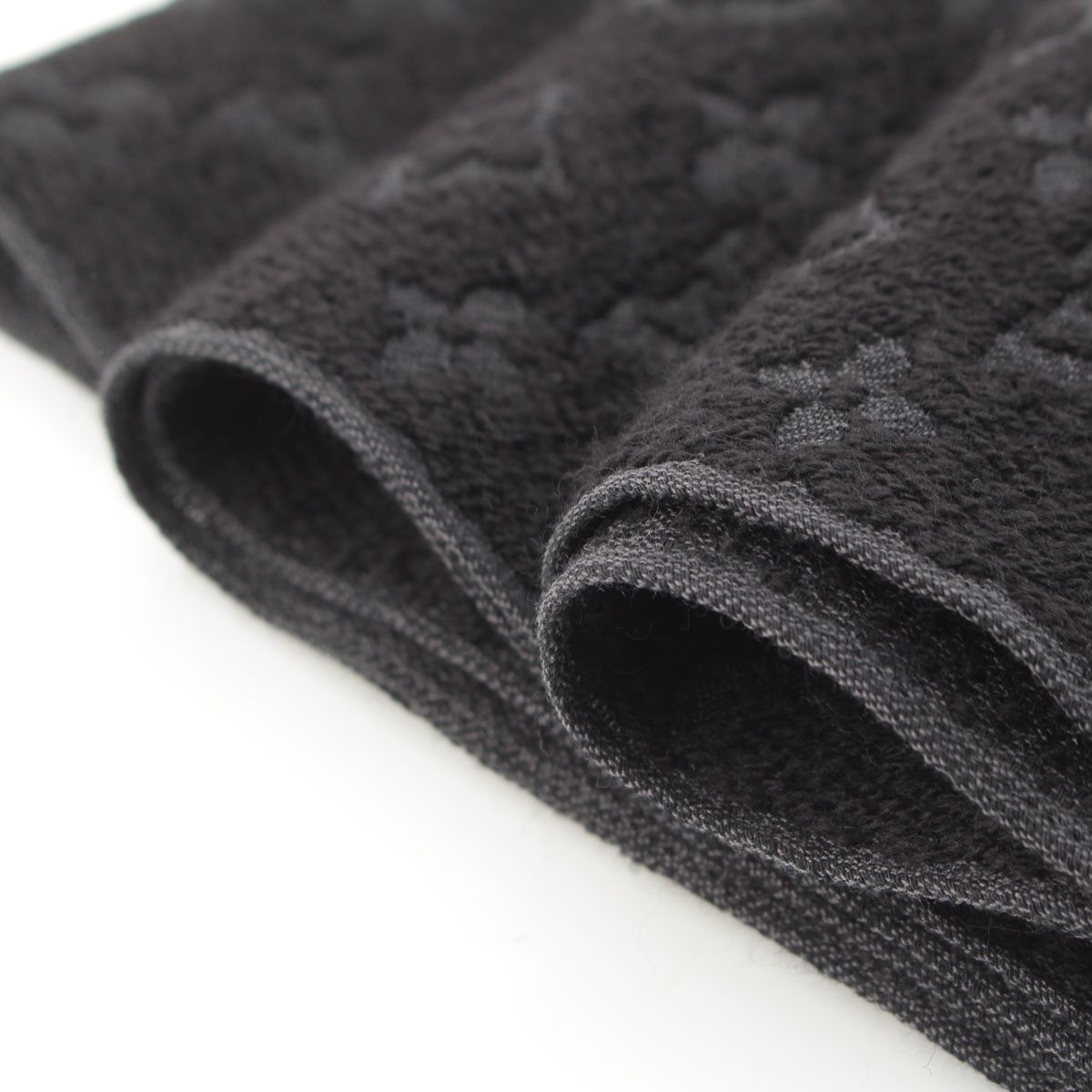 Louis Vuitton Monogram Wool Echarpe Scarf Black — view 8