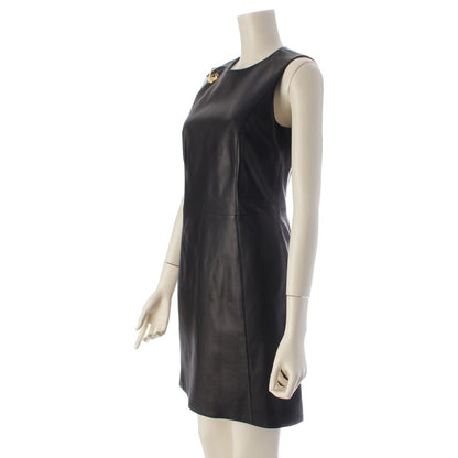 Versace Lambskin Medusa Pin Sleeveless Dress Black 36 — view 2