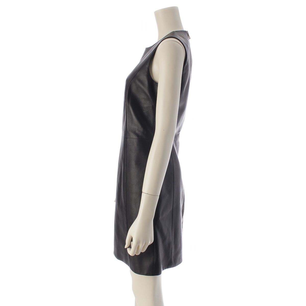 Versace Lambskin Medusa Pin Sleeveless Dress Black 36 — view 3