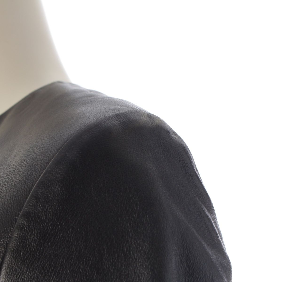 Saint Laurent Lambskin Short Sleeve Mini Dress Black — view 6