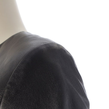 Saint Laurent Lambskin Short Sleeve Mini Dress Black — view 6