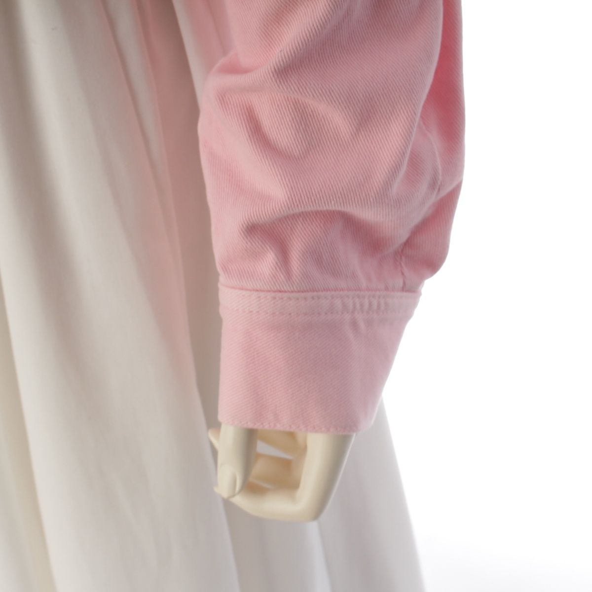 Versace Cotton Cropped Denim Jacket Pink 38 — view 7
