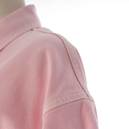 Versace Cotton Cropped Denim Jacket Pink 38 — view 6