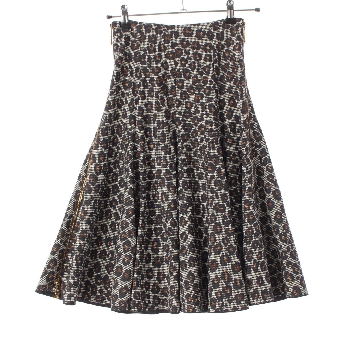 Versace Allover Side Zip Medusa Pin Skirt Gray 36 — view 2
