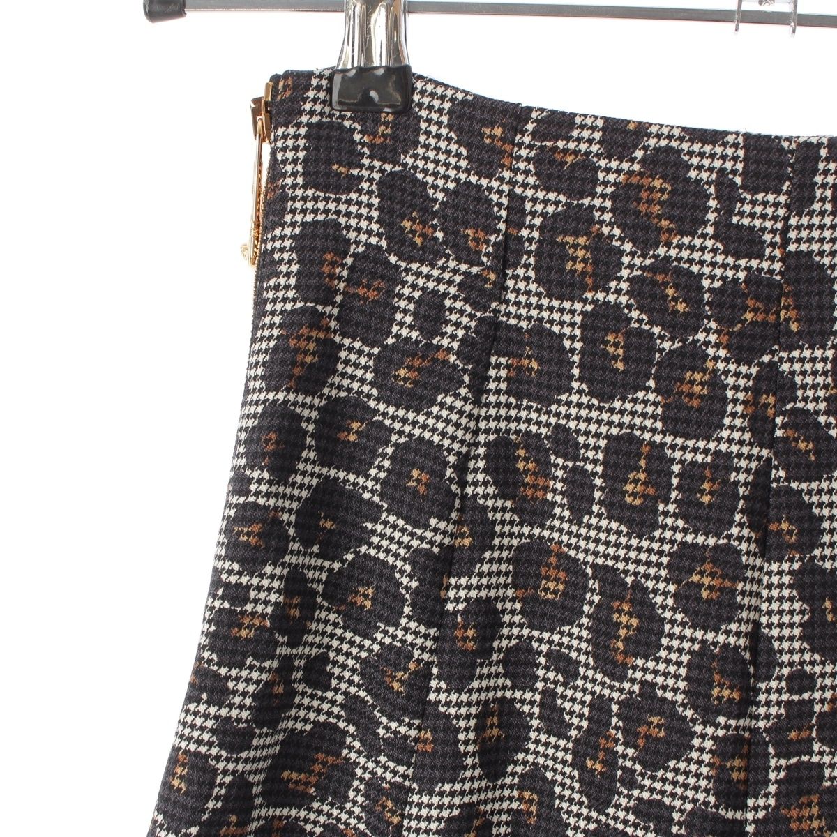 Versace Allover Side Zip Medusa Pin Skirt Gray 36 — view 4