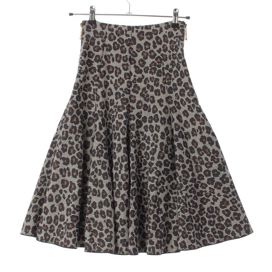 Versace Allover Side Zip Medusa Pin Skirt Gray 36