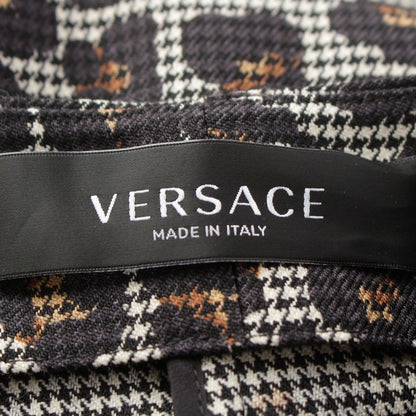 Versace Allover Side Zip Medusa Pin Skirt Gray 36 — view 9