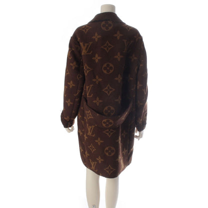 Louis Vuitton Cashmere Monogram Long Coat Brown 34 — view 4