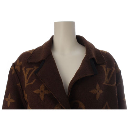 Louis Vuitton Cashmere Monogram Long Coat Brown 34 — view 5