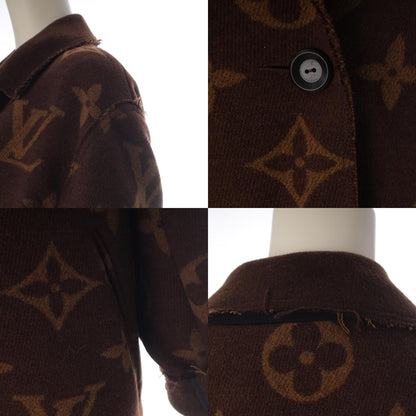 Louis Vuitton Cashmere Monogram Long Coat Brown 34 — view 8