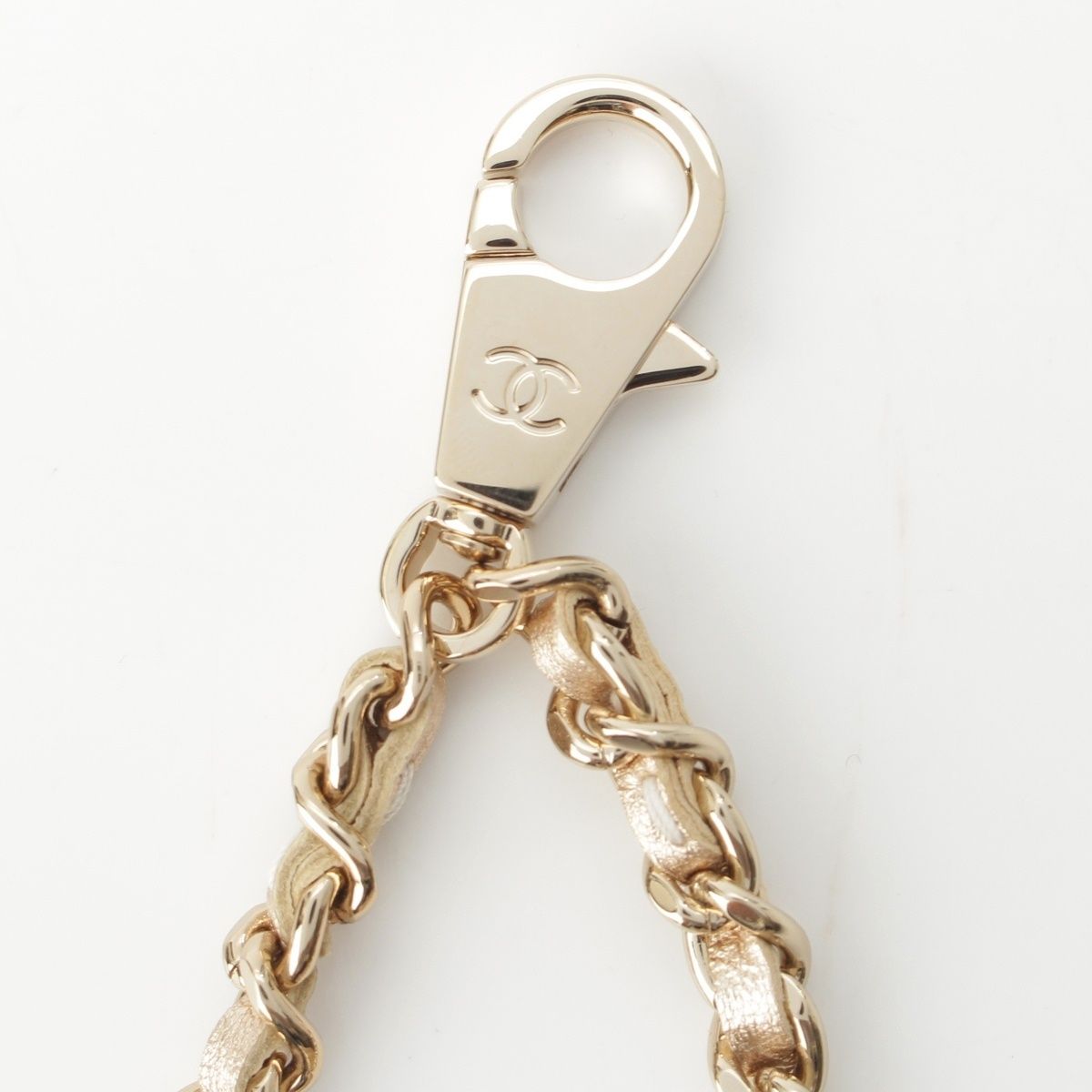 Chanel Quilted Lambskin CC Logo Airpods Case Coin Champagne Gold — view 5