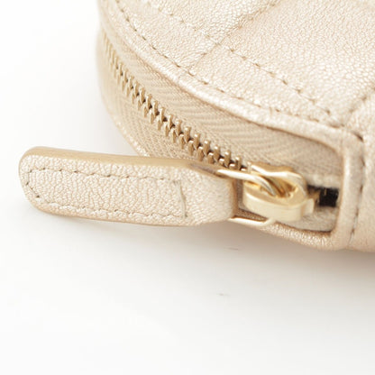 Chanel Quilted Lambskin CC Logo Airpods Case Coin Champagne Gold — view 8