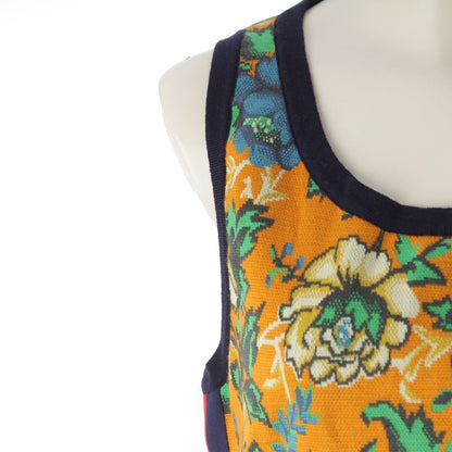 Gucci Wool Flora Floral Pattern Sherry Line Knit All in One Jumpsuits Orange — view 6