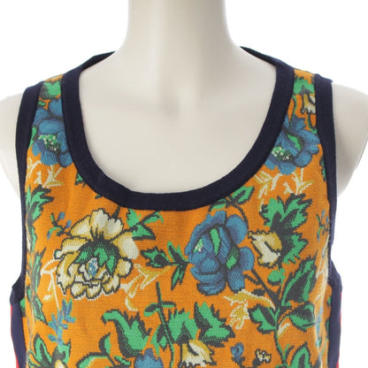Gucci Wool Flora Floral Pattern Sherry Line Knit All in One Jumpsuits Orange — view 5