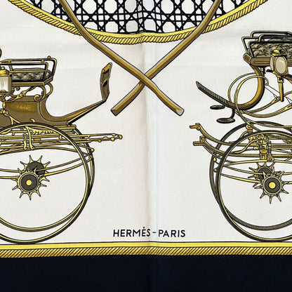 Hermes Scarf Carre 90 les Voiyures a Transformation Foldable Top Carriage Silk — view 3