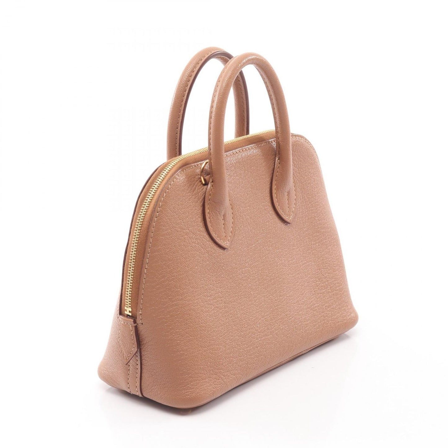Hermes Handbag Bolide Mini 2-Way Light Brown Leather Chai — view 2