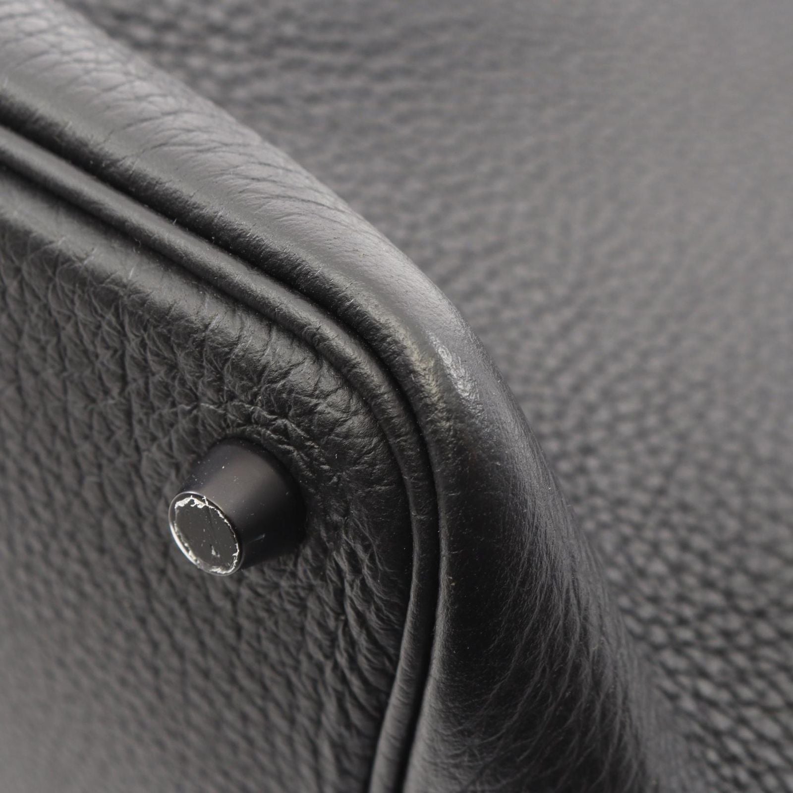 Hermes Handbag Picotin Lock PM Black Leather PM Monochrome So — view 8