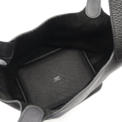 Hermes Handbag Picotin Lock PM Black Leather PM Monochrome So — view 3