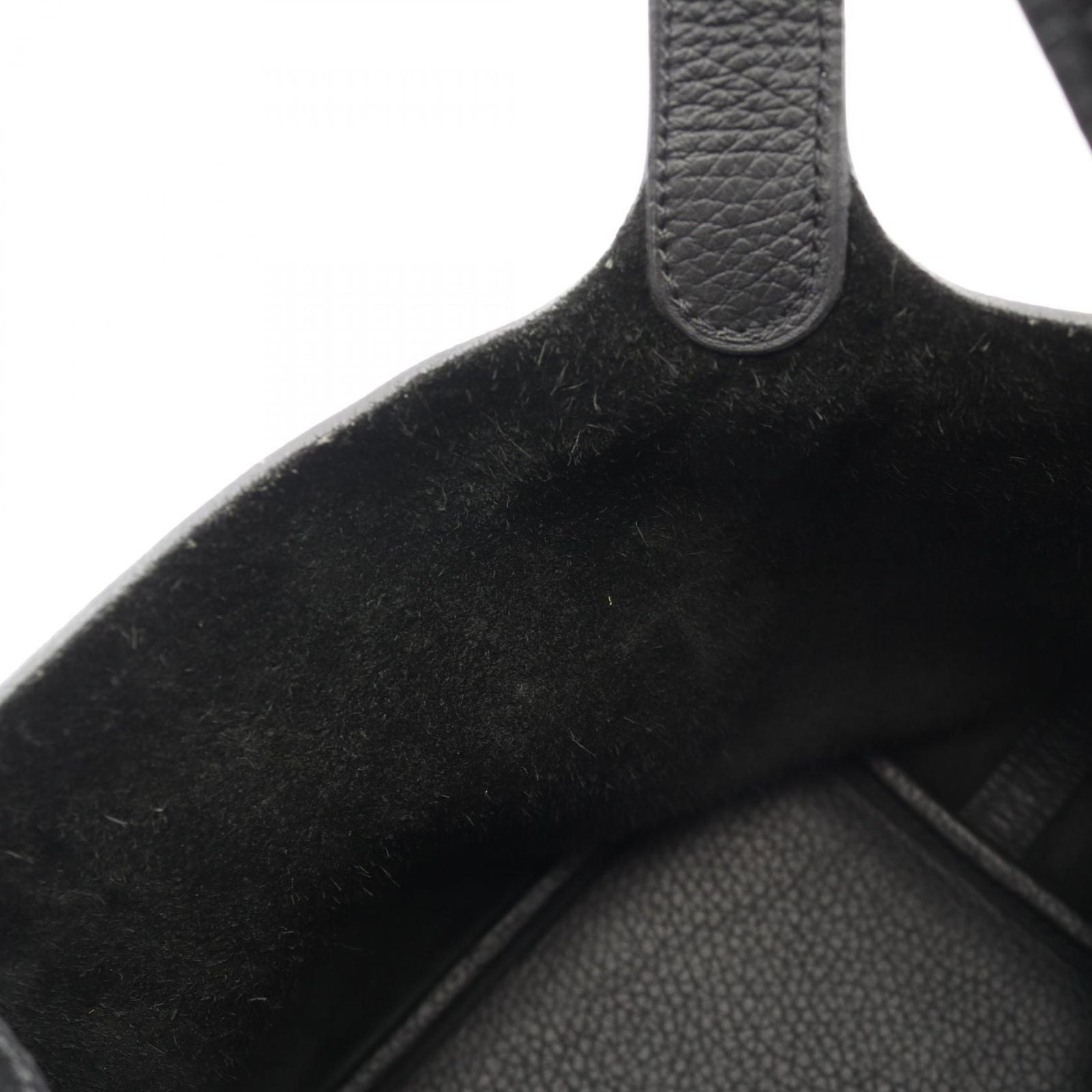 Hermes Handbag Picotin Lock PM Black Leather PM Monochrome So — view 6