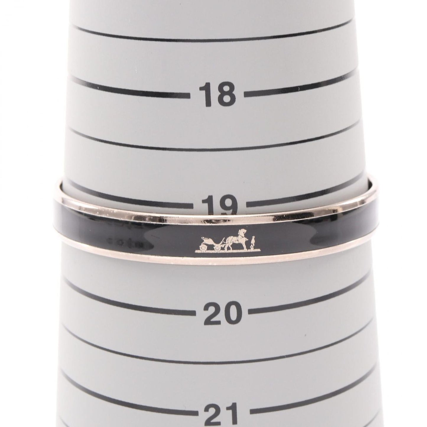 Hermes Bangle Enamel PM Carre Stainless Steel Bracelet — view 4