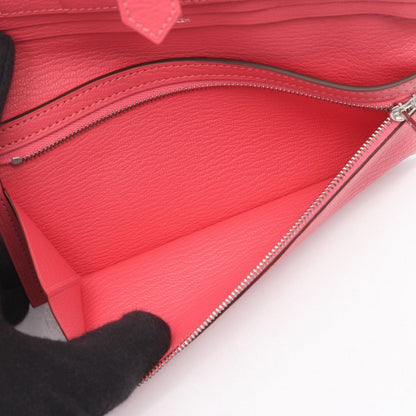 Hermes Bifold Wallet Bearn Souffle Pink Leather Rose Azalea — view 4