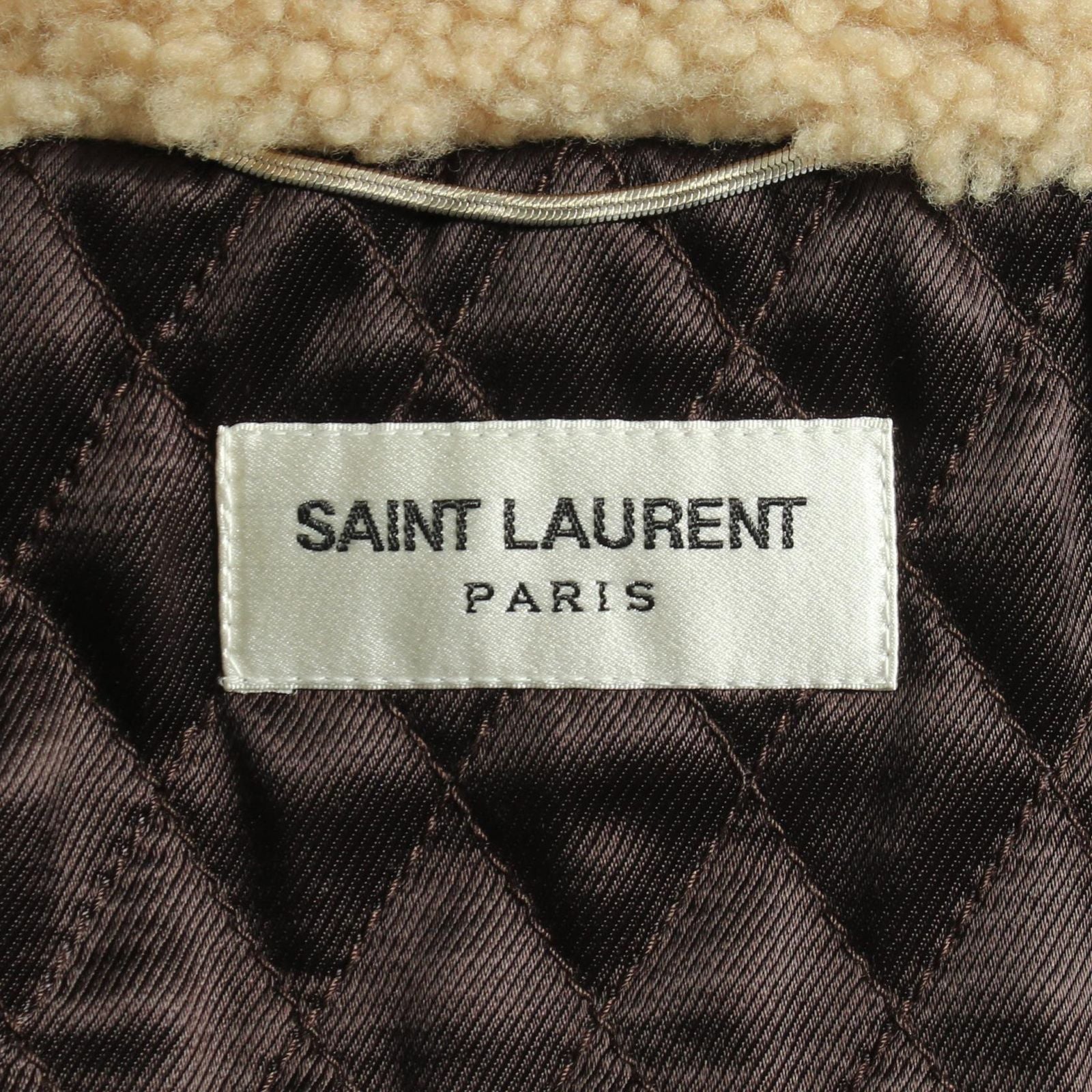 Saint Laurent Paris Corduroy Shearling Jacket Boa Contrast Leather Wool — view 3