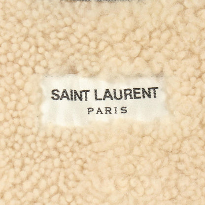 Saint Laurent Paris Shearling Jacket Boa Contrast Leather — view 3